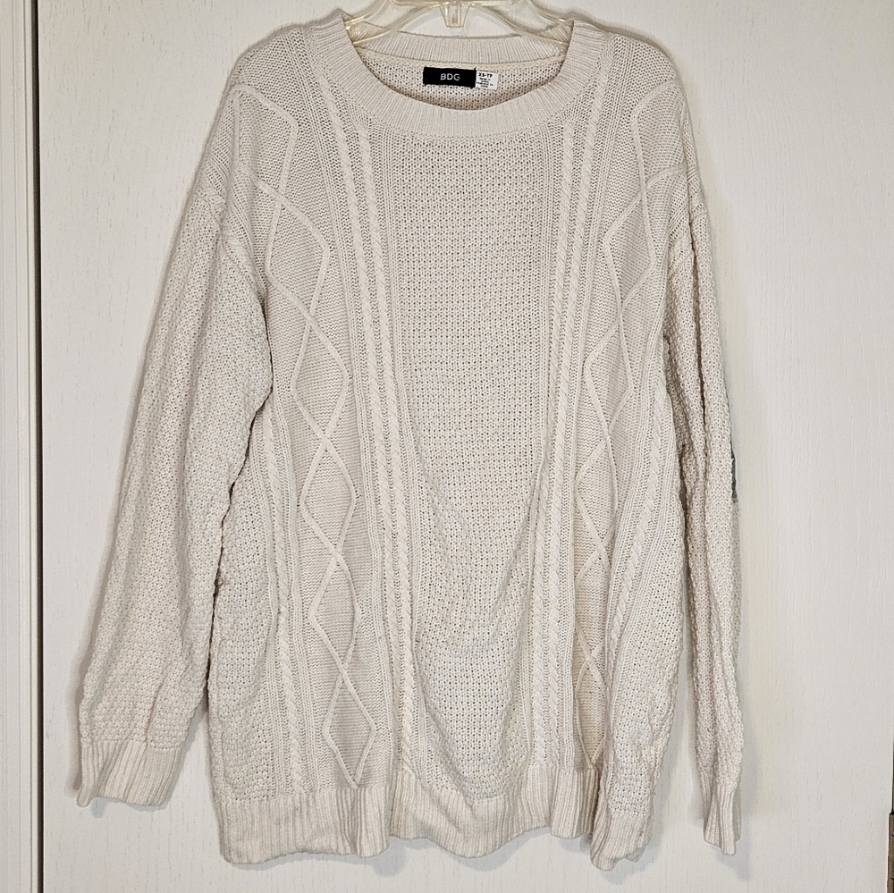 BDG Pullover Cream Knit Sweater